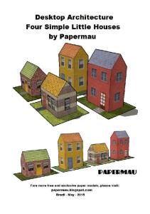 A4.Desktop.Architecture.Four.Simple.Little.Houses.by.Papermau.2015 ...