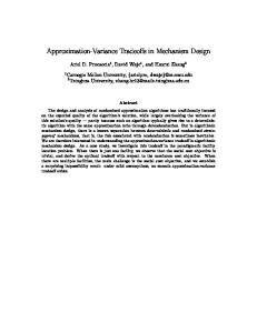 Approximation-Variance Tradeoffs in Mechanism Design
