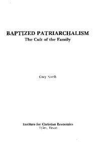 baptized patriarchalism - Gary North