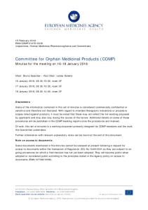 COMP Minutes 16-18 January 2018 - European Medicines Agency