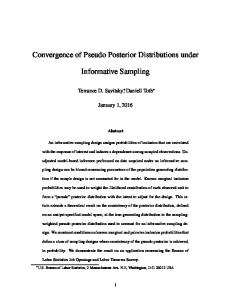 Convergence of Pseudo Posterior Distributions ... -