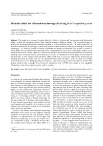 Disclosive ethics and information technology - Springer Link