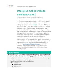 Does your mobile website need renovation?  Services