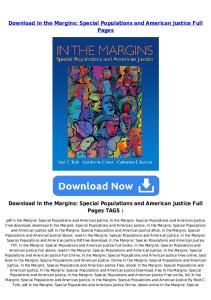 Download In the Margins: Special Populations and ...