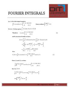 fourier integrals