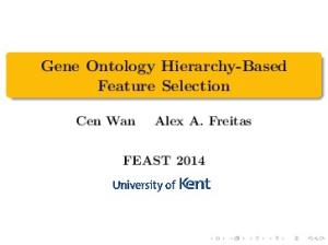 Gene Ontology Hierarchy-Based Feature Selection