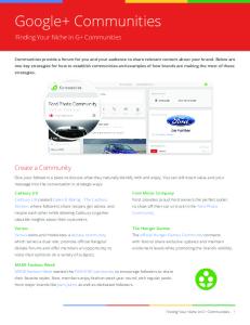 Google+ Communities  Services