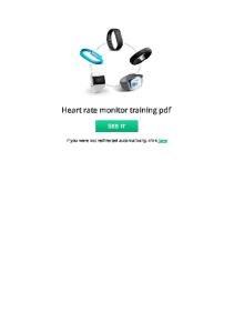 heart rate monitor training pdf