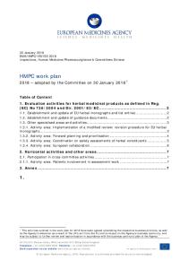 HMPC work plan 2015 - European Medicines Agency - Europa EU