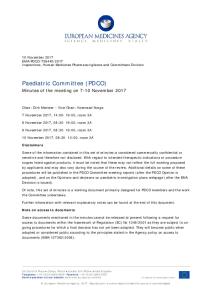 Minutes - PDCO minutes of the 7-10 November 2017 meeting