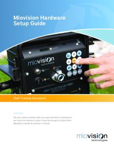 Miovision Hardware Setup Guide -