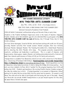 mvu theater arts summer camp
