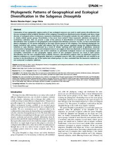 Phylogenetic Patterns of Geographical and ... - Semantic Scholar