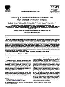Similarity of bacterial communities in sawdust - Wiley Online Library