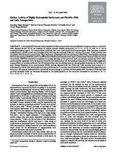 Surface Activity of Highly Hydrophobic Surfactants and Platelike PbSe ...