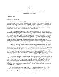 US Department Housing Letter