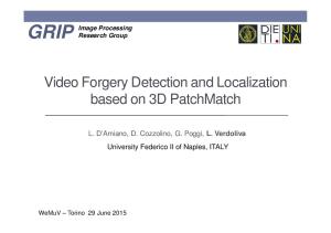 Video Forgery Detection and Localization based on 3D ...