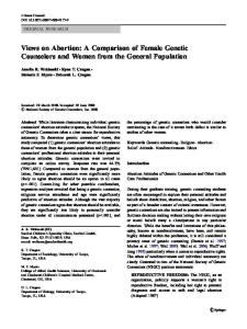 Views on Abortion: A Comparison of Female Genetic Counselors ...